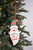 8” Metal Holiday Santa Ornament with Ribbon "Let it Snow"