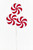 20” Red and White Peppermint Swirl Stem