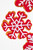 23” Red and White Felt Snowflake Spray Close Up