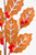 28” Gingerbread Leaf Spray with Red Berries Close Up