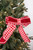 Bow with red and white gingham check Cranberry Christmas Tree Ornament
