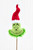 19" Plush Green Monster Head Pick