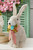12.25” Crafted Easter Bunny Figurine grey detail