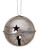 3.5" Glitter Metal Antique Bell Ornament - Silver Stock Photo