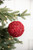 10cm  Glitter Ball Ornament - Red