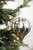 7" Metallic Ridged Iced Kismet Finial Ornament - Champagne