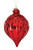 Red Onion Shaped Christmas Ornament