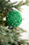 5.5" Diamond Ice Bead Ball Ornament - Green