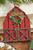 Christmas Barn Ornament - Red