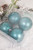 3.5” Aqua Blue Matte Mercury Ball Ornaments - Set of 4