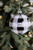 Black and White Buffalo Check Christmas Ornament Ball