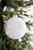 Glass Ornament White with Snowflake and Deer