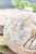 Glass Ornament White with Snowflake and Deer Close up