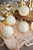 White and Gold Ornament Ball Set of 4
