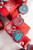 Red and Aqua Felt Candy Garland