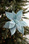 22” Light Blue Velvet Poinsettia Stem