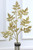 28” Gold Glitter Leaf Spray