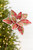 19" Red & Green Plaid Poinsettia Pick