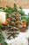 8” Silver Glitter Tipped Faux Sequoia Pinecone with Hanging Wire