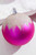 4" Fuchsia Frost Ball Ornament Close Up