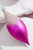 7" Fuchsia Frost Drop Ornament Close Up