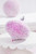 4" Pink White Frosted Onion Ornament