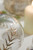 5" Golden Etched Laurel Glass Ornament Close Up