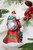 8" Glass Holly Days Santa Ornament Back