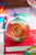 4" Mercury Glass Reflector Ball Ornament Red