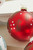 5" Red/White Christmas Ball Ornaments - Set of 6 Red