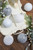 5" White Christmas Ball Ornaments - Set of 6