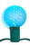 G50 Wonderful LED SMD Bulb (25 bulbs/bag) - Faceted, Teal - Zoomed In