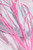 30” Pink Glitter Twig Spray Close Up
