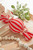 9" Red and White Fabric Peppermint Ornament