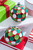 Red, White and Green Polka Dot Ornament