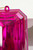 9" Fuschia Acrylic Emerald Cut Precious Gem Ornament Close Up