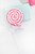 22” Small Pink and White Peppermint Lollipop with Bow