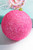 5” Pink Iced Ball Ornament