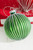 4" Holiday Green Glass Ornament