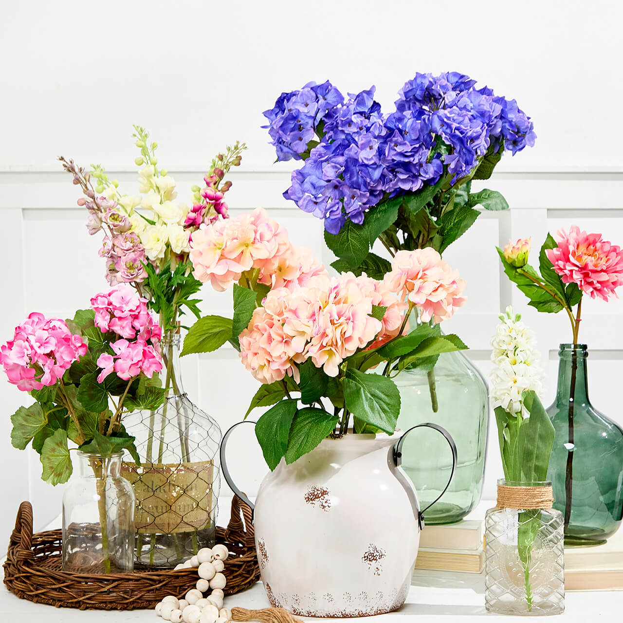 Flowers and pots