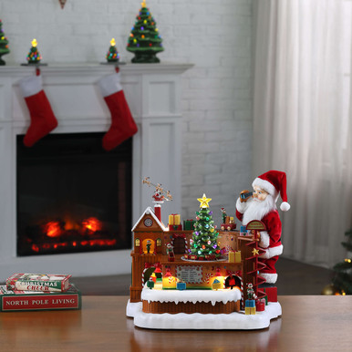 クリスマス　置物　NORTH POLE TOY SHOP Amazon.com: Santas North Pole Toy Shop : Home & Kitchen