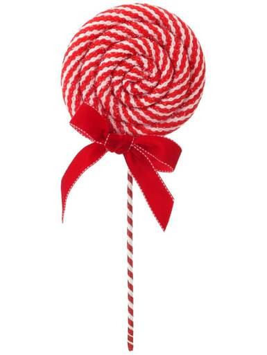 13” Frosty Peppermint Swirl Lollipop Stem - Decorator's Warehouse