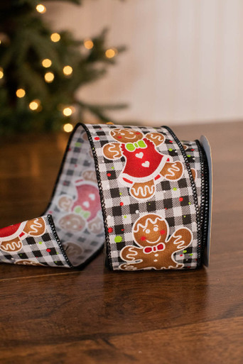 2.5” x 10 Yard Gingerbread Ribbon