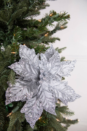Glitter strik blauw - Kerstversiering kopen? | Korting tot 76