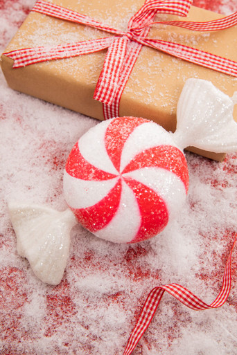 12 Acrylic Peppermint Snowflake Ornament