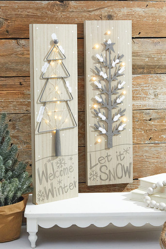 24” LED Holiday Tree Wall Decor - Decorator's Warehouse
