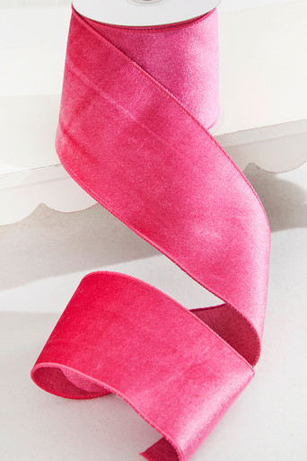 【WOOHWA】PUFF RIBBON SK Pink And Blue Floral Wired Ribbon, 1.5” - Greenery Market