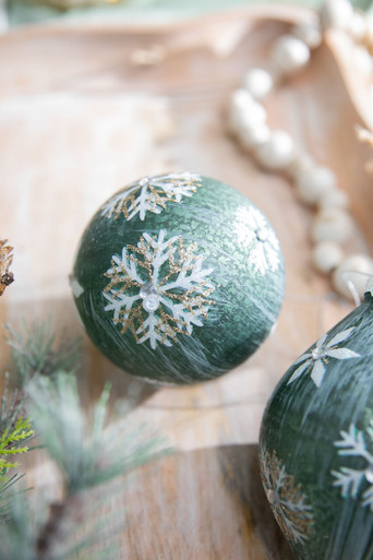 Christmas glass, Silver and blue glass, Snowflakes, Believe