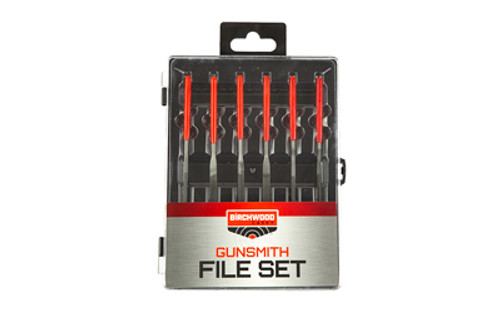 B/C GUNSMITHING FILE SET 6PC BLK/RD