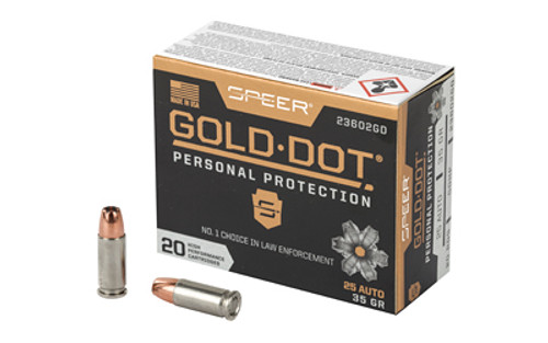 SPR GOLD DOT 25ACP 35GR HP 20/200